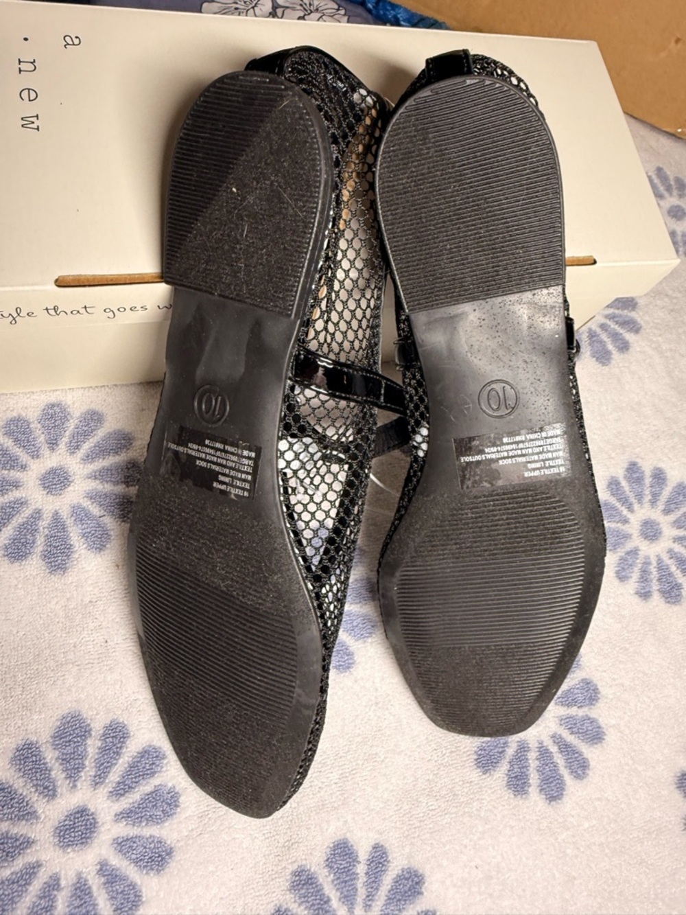 a new day Black Mesh Mary Jane Flats with Buckle - Picture 5 of 5